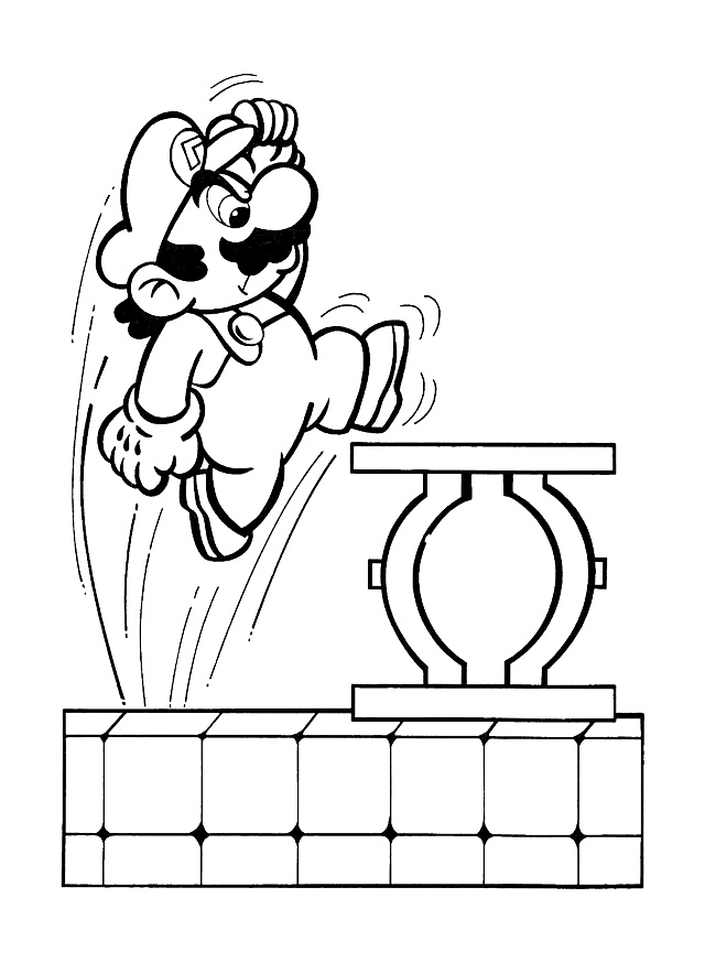 Desenho de Super Mario Bros para imprimir