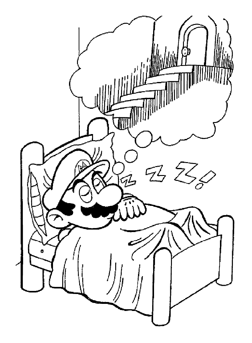 Desenho de Super Mario Bros para imprimir
