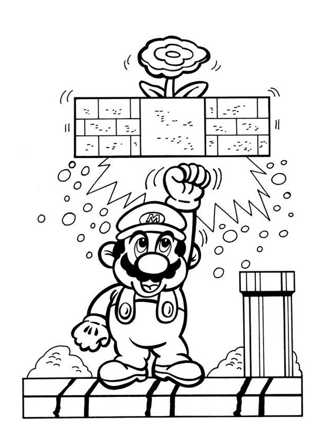 Desenho de Super Mario Bros para imprimir
