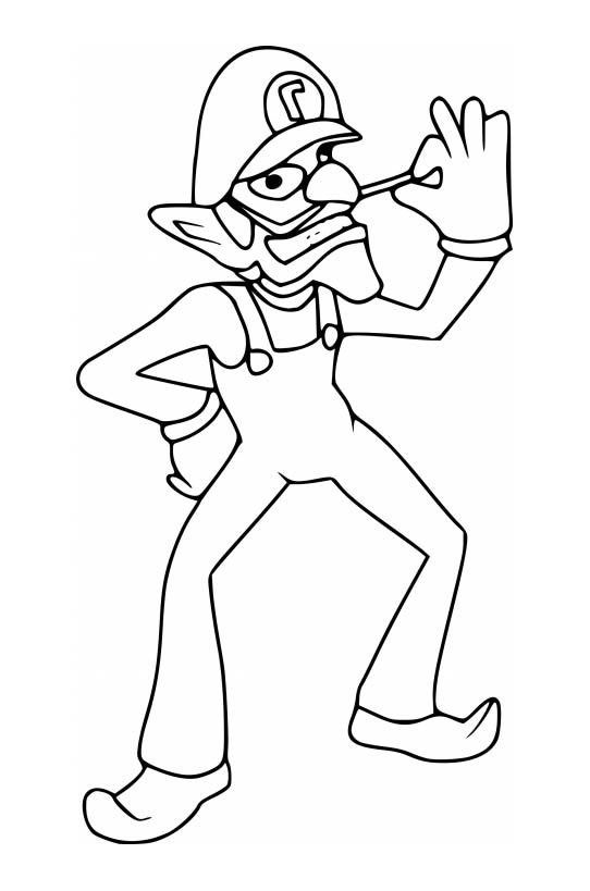 Desenho de Super Mario Bros para imprimir