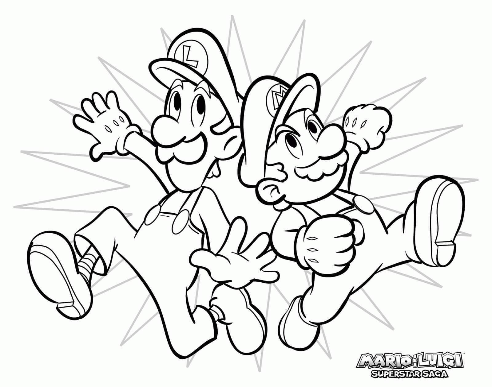 Desenho de Super Mario Bros para imprimir