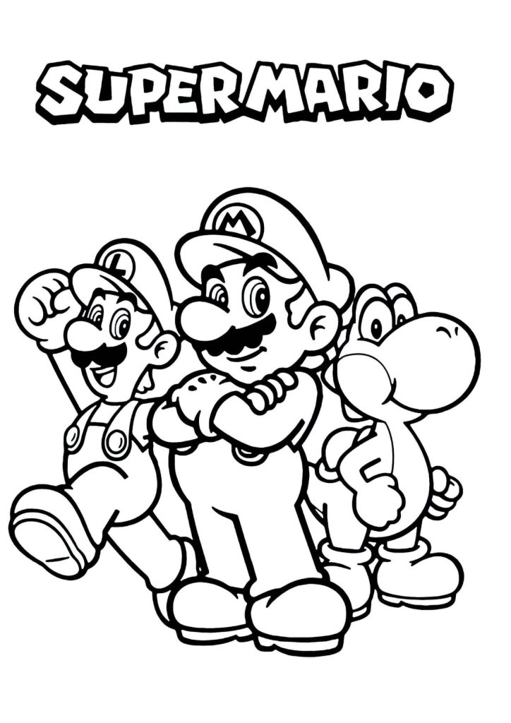 Desenho de Super Mario Bros para imprimir