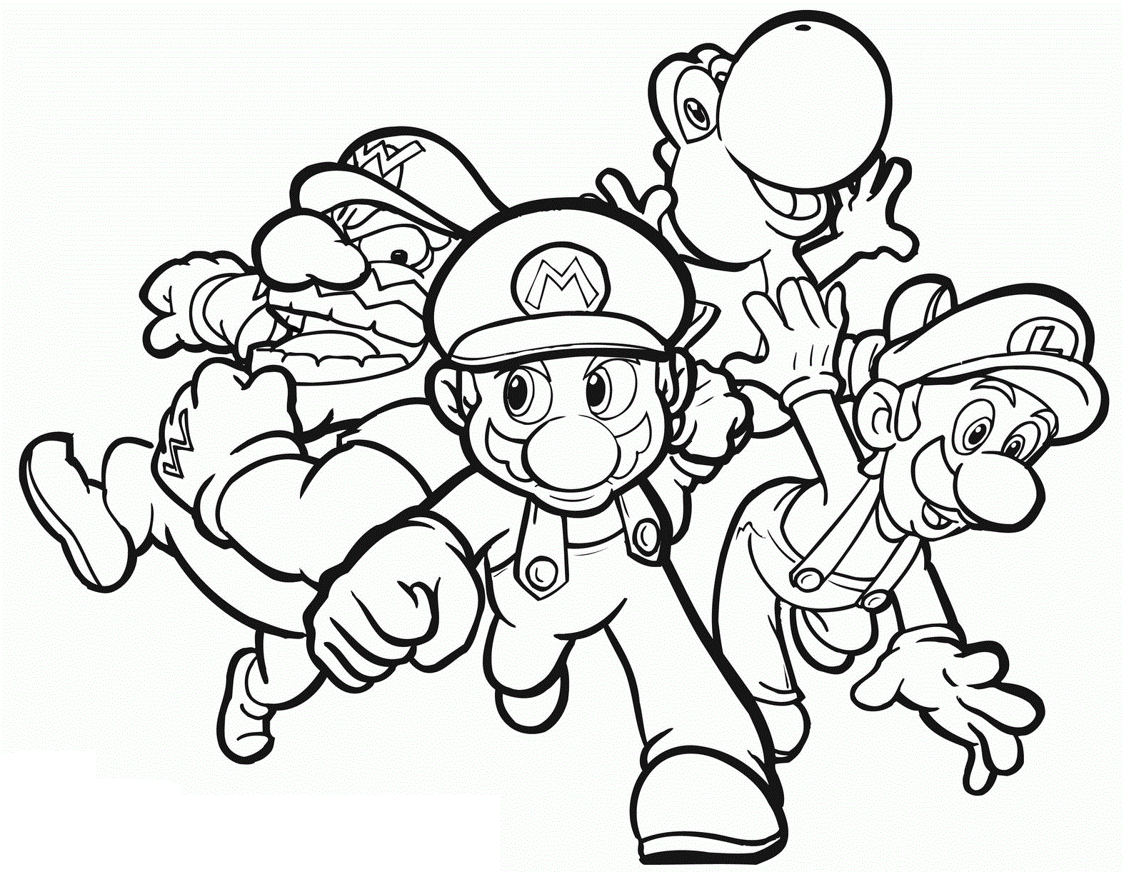Desenho de Super Mario Bros para imprimir