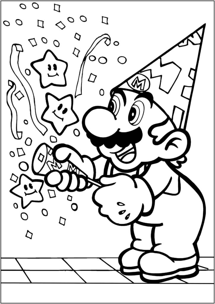 Desenho de Super Mario Bros para imprimir