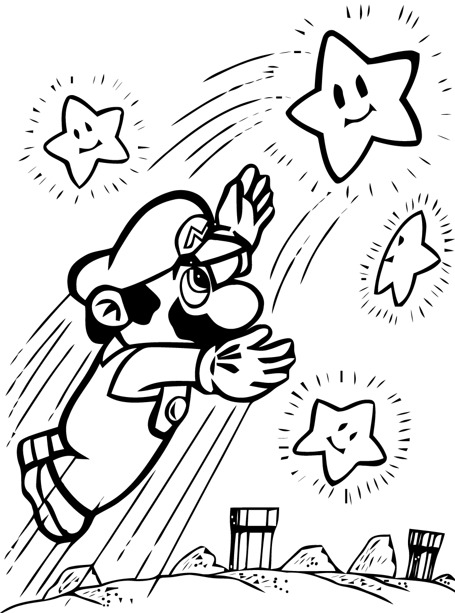 Desenho de Super Mario Bros para imprimir