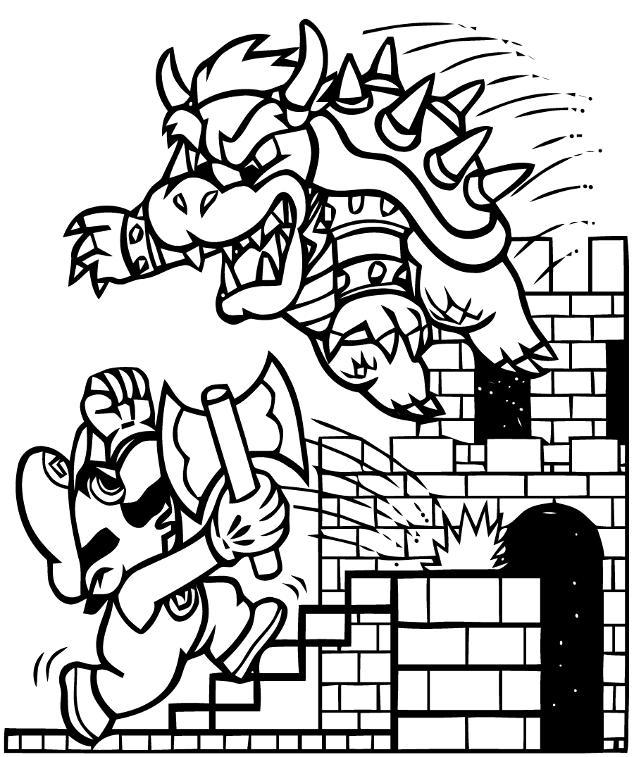 Desenho de Super Mario Bros para imprimir