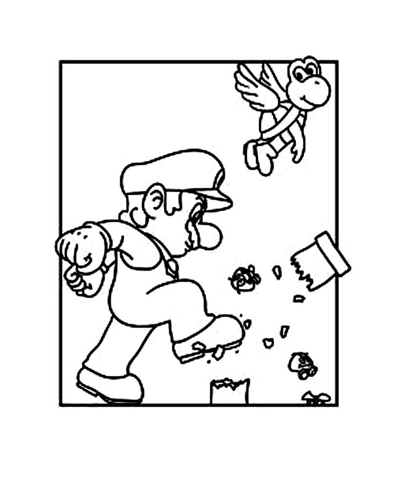 Desenho de Super Mario Bros para imprimir