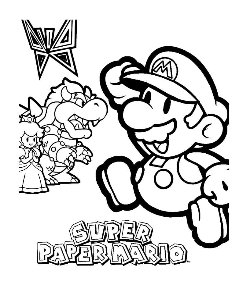 Desenho de Super Mario Bros para imprimir