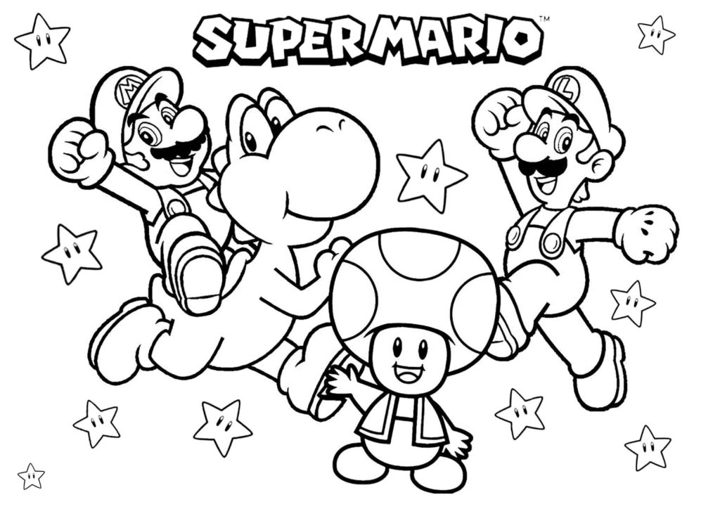 Desenho de Super Mario Bros para imprimir
