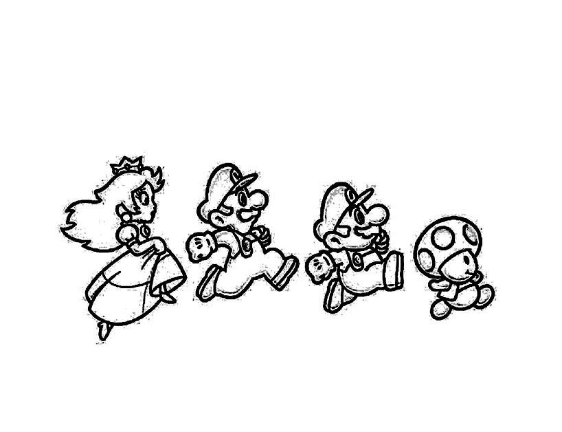 Desenho de Super Mario Bros para imprimir