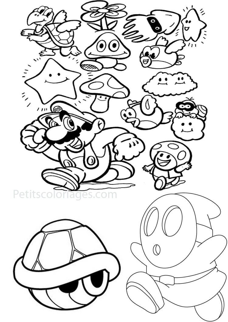 Desenho de Super Mario Bros para imprimir