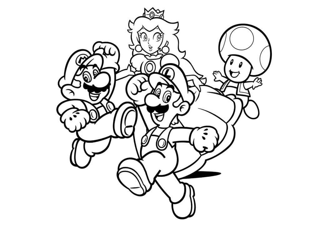 Desenho de Super Mario Bros para imprimir