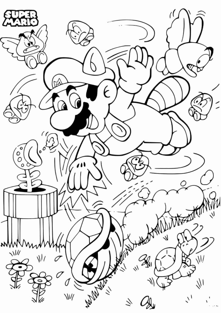 Desenho de Super Mario Bros para imprimir
