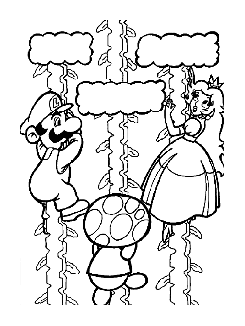 Desenho de Super Mario Bros para imprimir