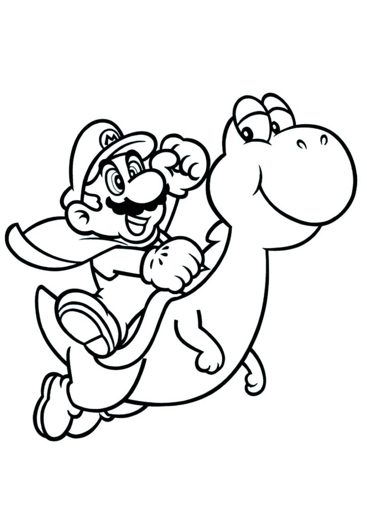 Desenho de Super Mario Bros para imprimir