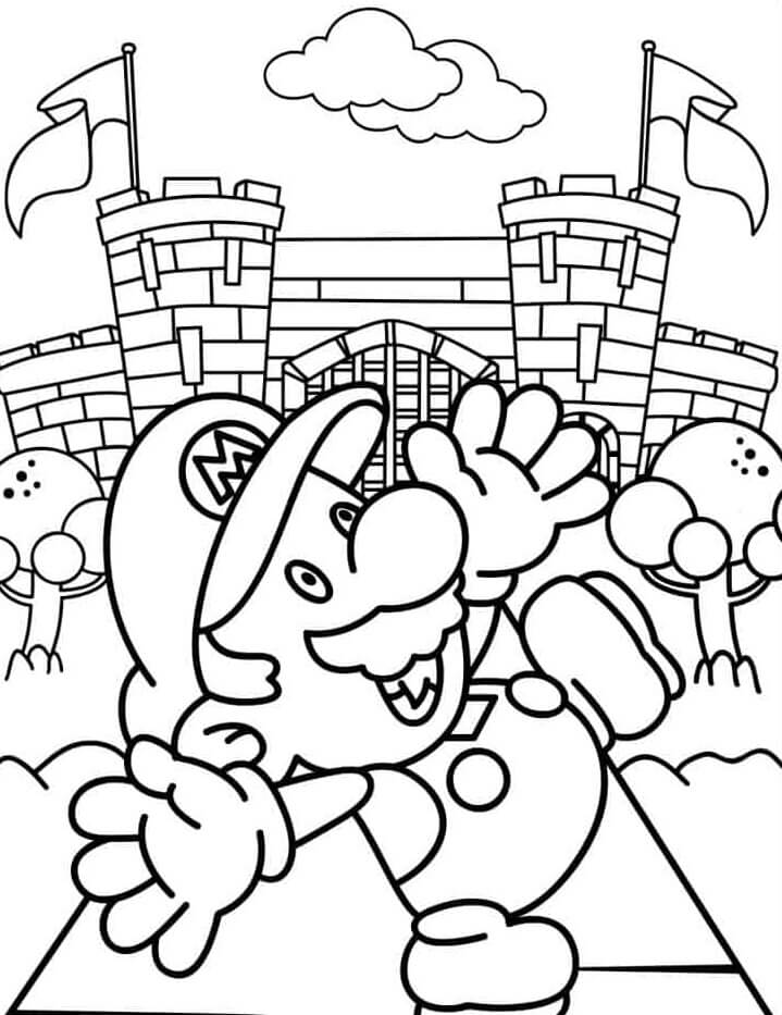 Desenho de Super Mario Bros para imprimir