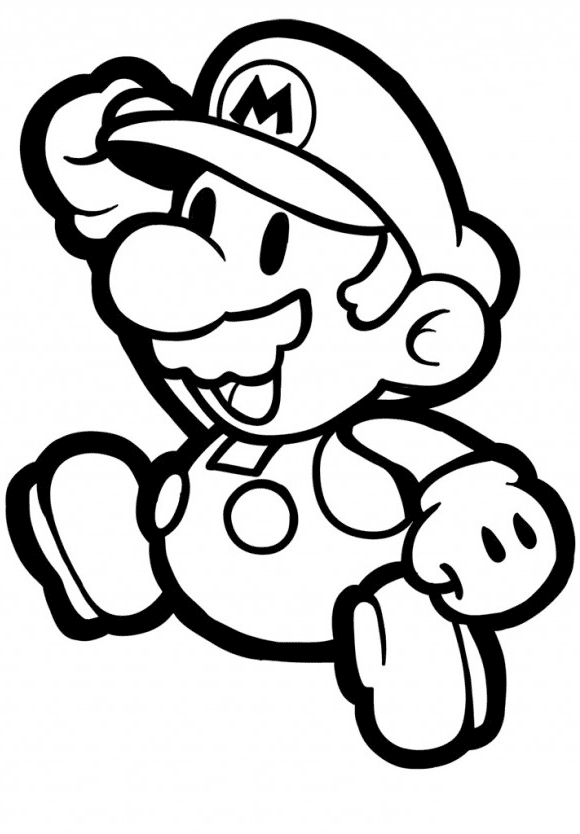 Desenho de Super Mario Bros para imprimir