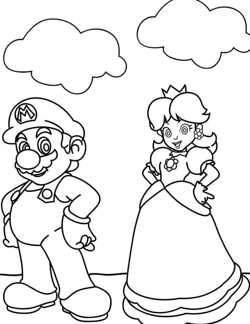 Desenho de Super Mario Bros para imprimir