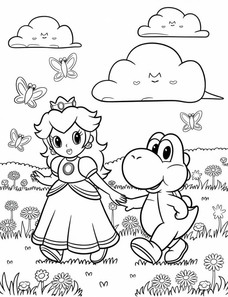 Desenho de Super Mario Bros para imprimir