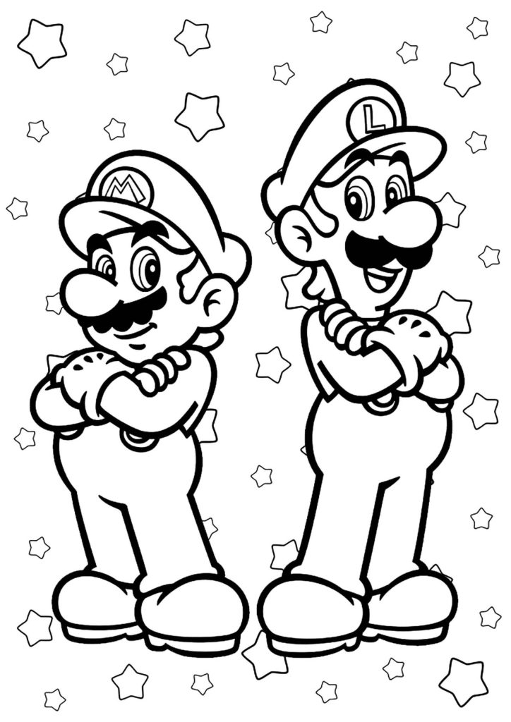 Desenho de Super Mario Bros para imprimir