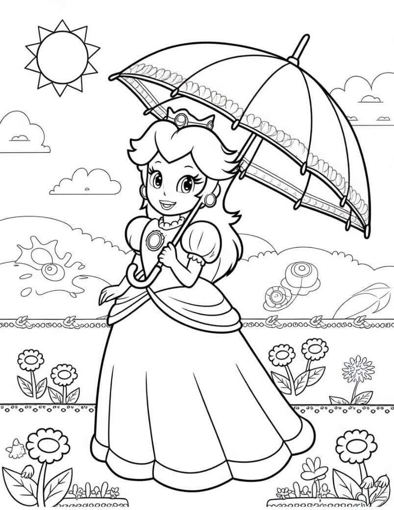Desenho de Super Mario Bros para imprimir
