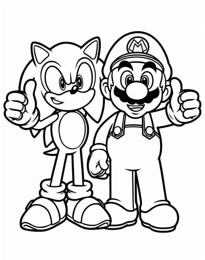 Desenho de Super Mario Bros para imprimir
