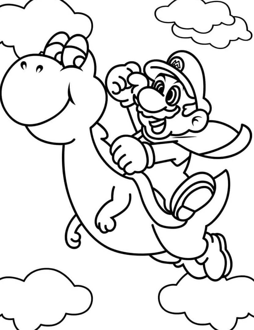 Desenho de Super Mario Bros para imprimir