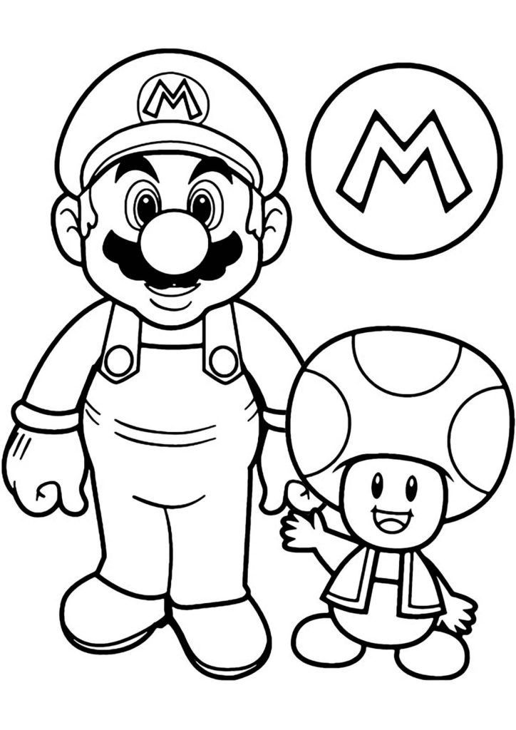 Desenho de Super Mario Bros para imprimir