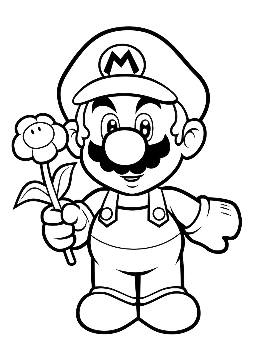 Desenho de Super Mario Bros para imprimir