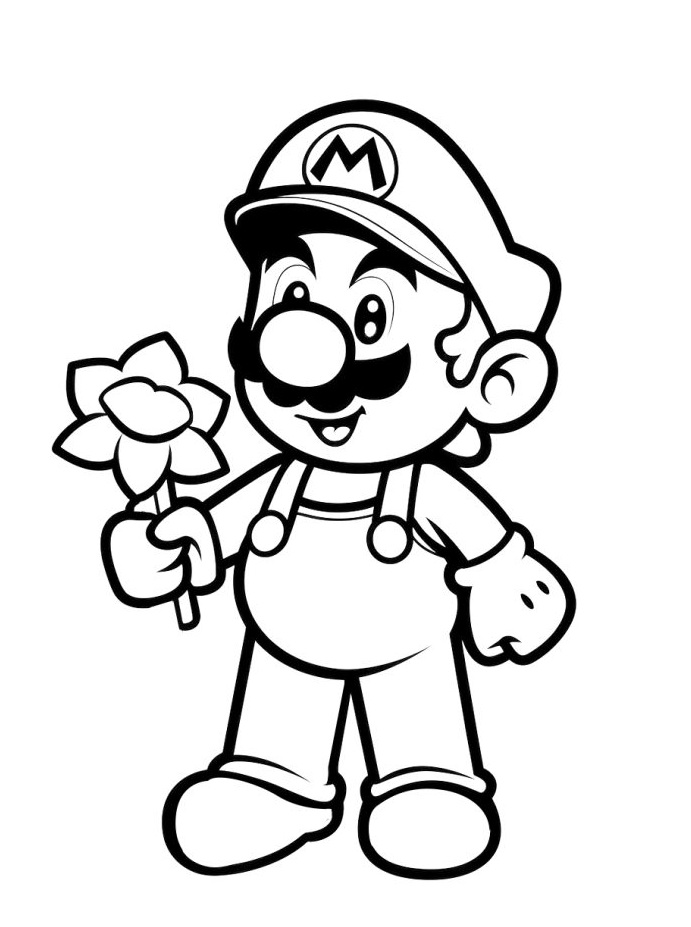 Desenho de Super Mario Bros para imprimir