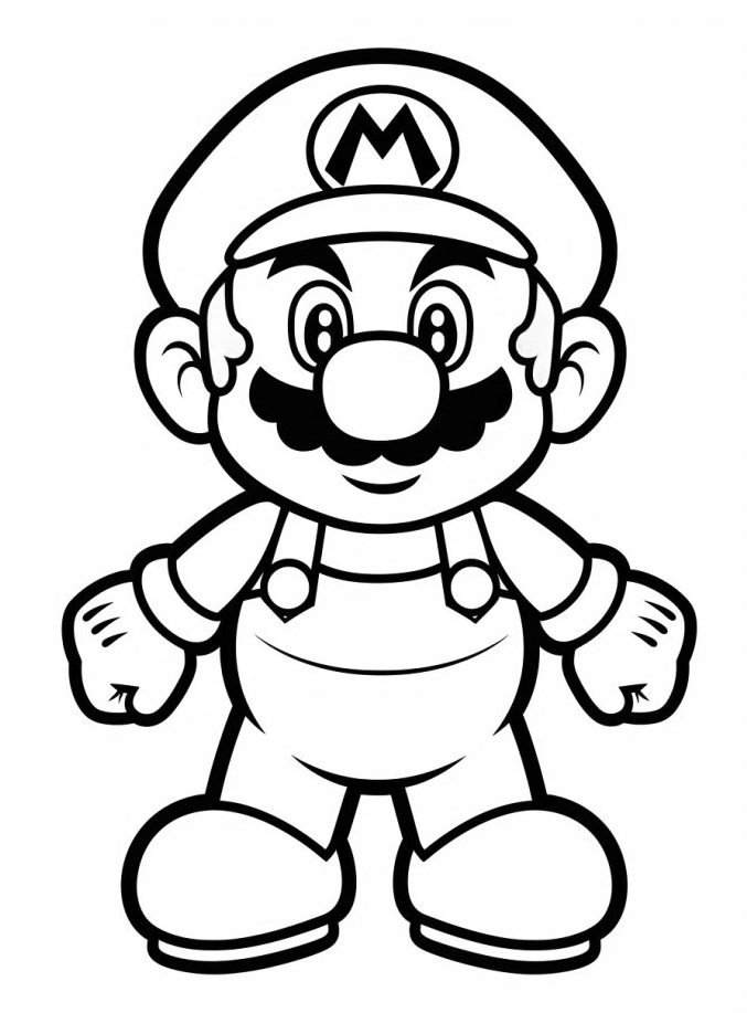 Desenho de Super Mario Bros para imprimir