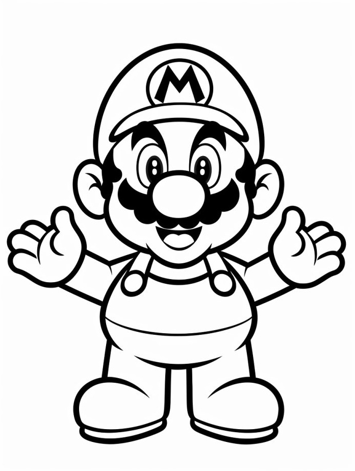 Desenho de Super Mario Bros para imprimir