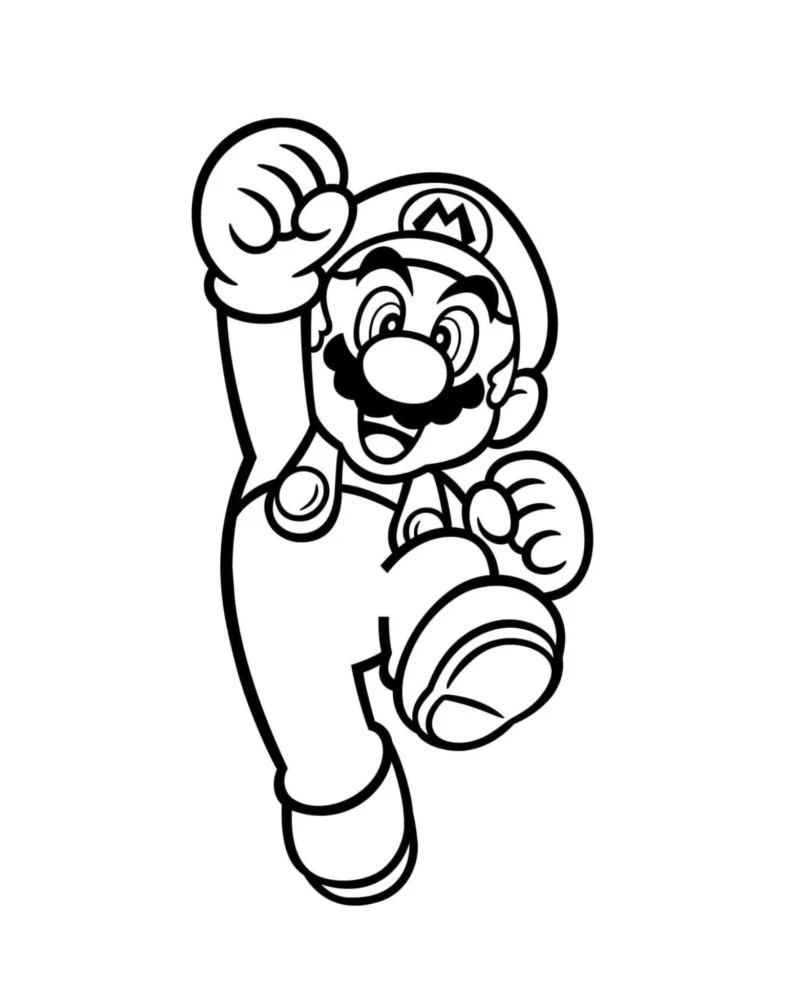 Desenho de Super Mario Bros para imprimir