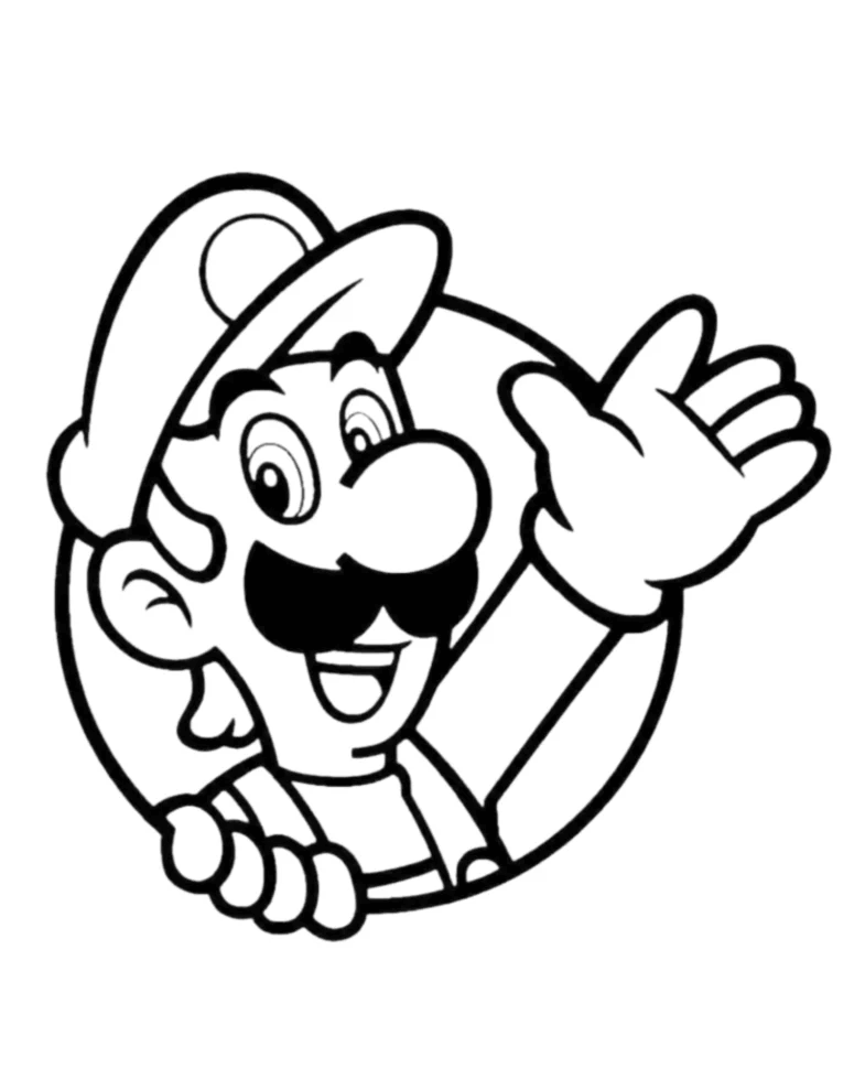 Desenho de Super Mario Bros para imprimir