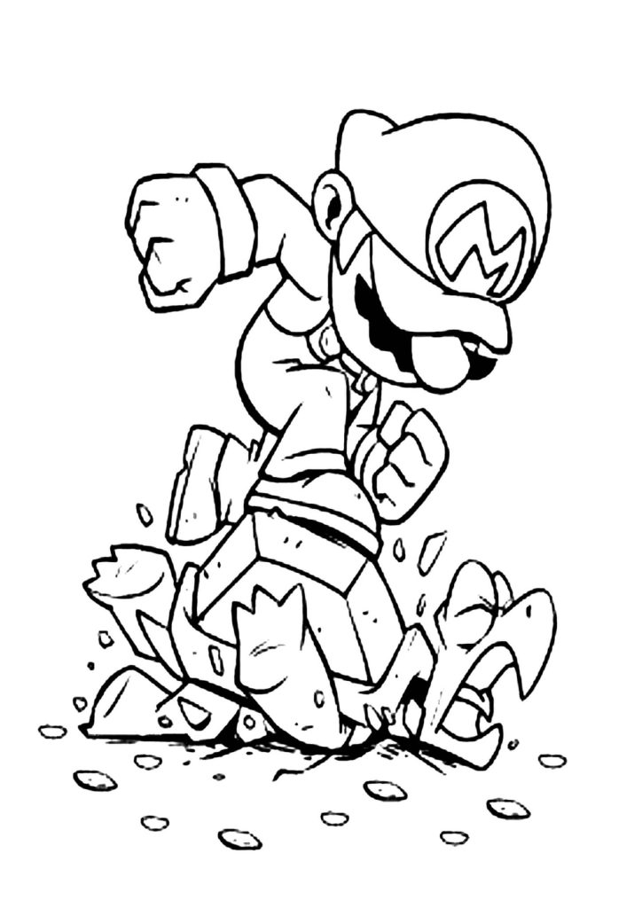 Desenho de Super Mario Bros para imprimir