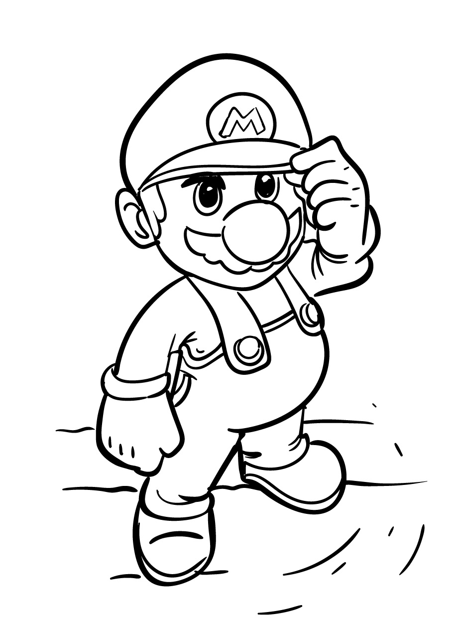 Desenho de Super Mario Bros para imprimir