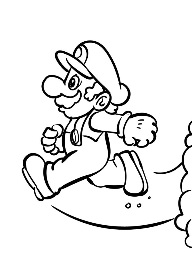 Desenho de Super Mario Bros para imprimir