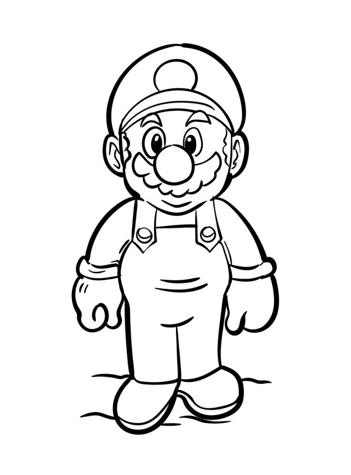 Desenho de Super Mario Bros para imprimir