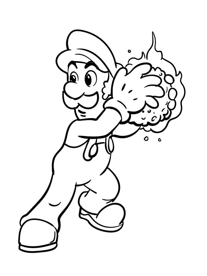 Desenho de Super Mario Bros para imprimir