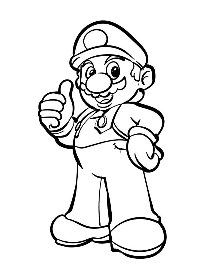 Desenho de Super Mario Bros para imprimir
