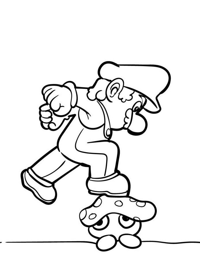 Desenho de Super Mario Bros para imprimir