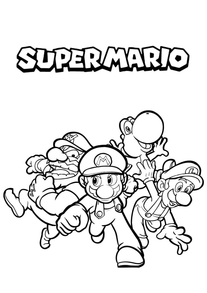Desenho de Super Mario Bros para imprimir