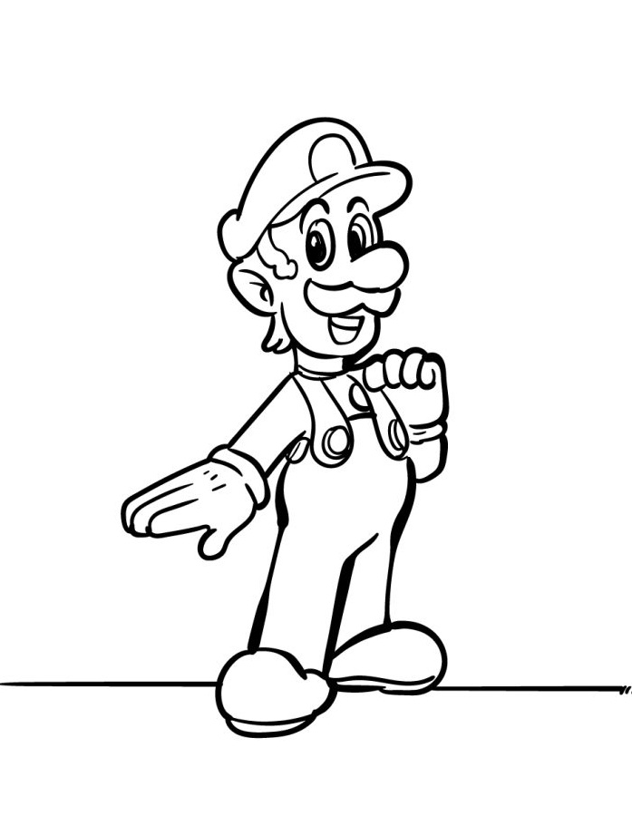 Desenho de Super Mario Bros para imprimir