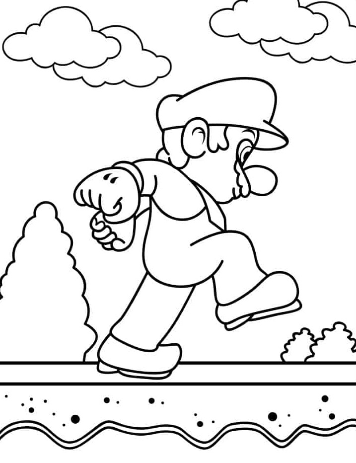 Desenho de Super Mario Bros para imprimir