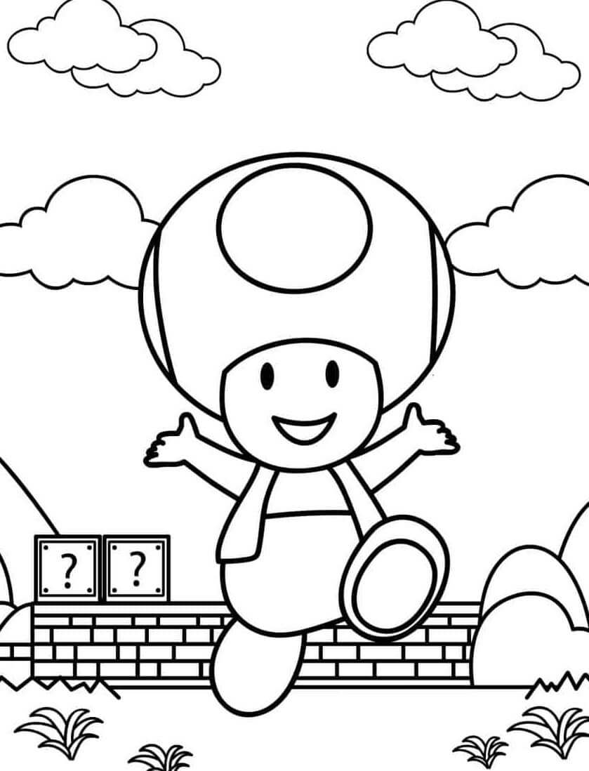Desenho de Super Mario Bros para imprimir
