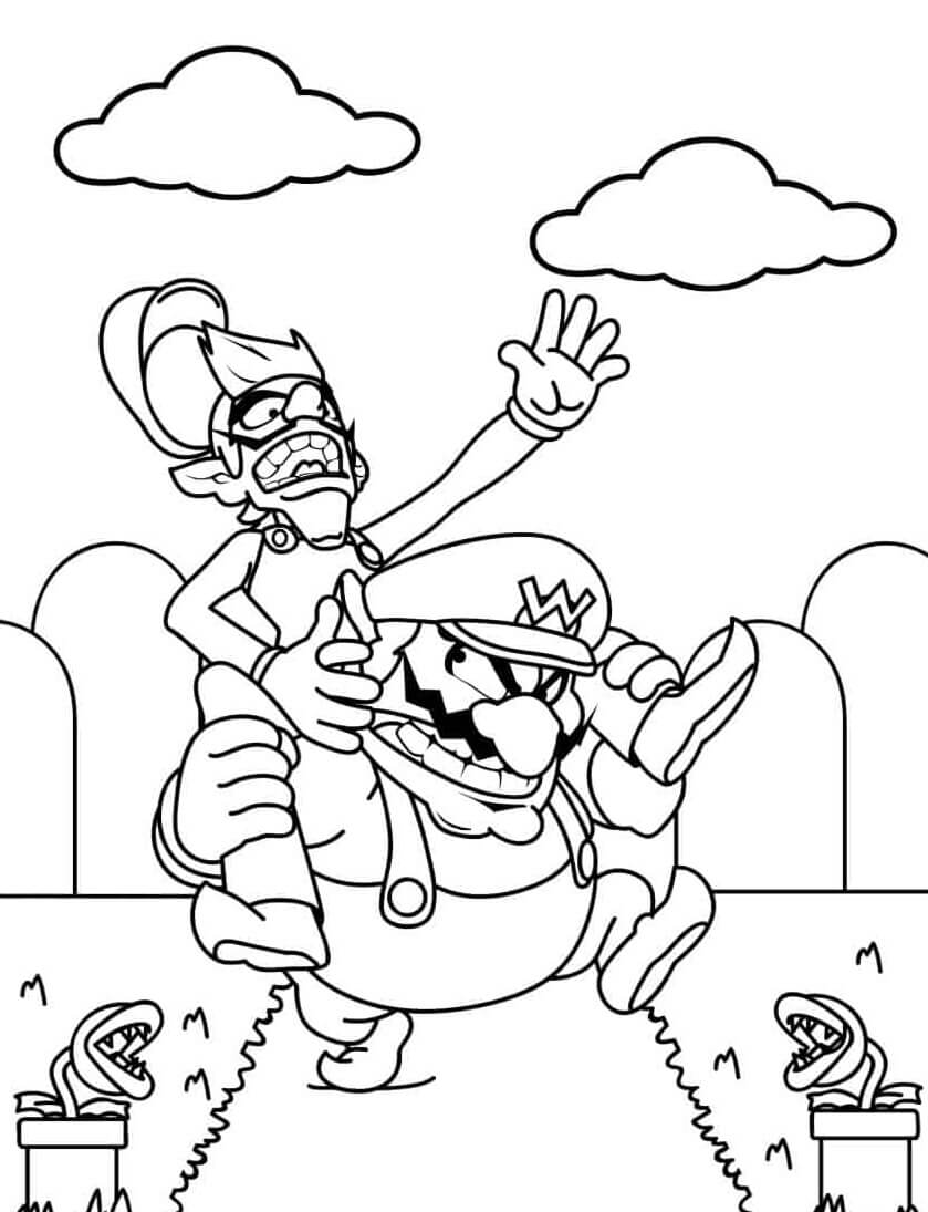 Desenho de Super Mario Bros para imprimir