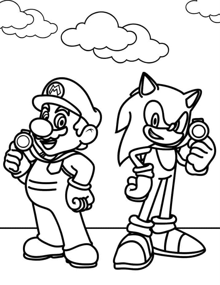 Desenho de Super Mario Bros para imprimir