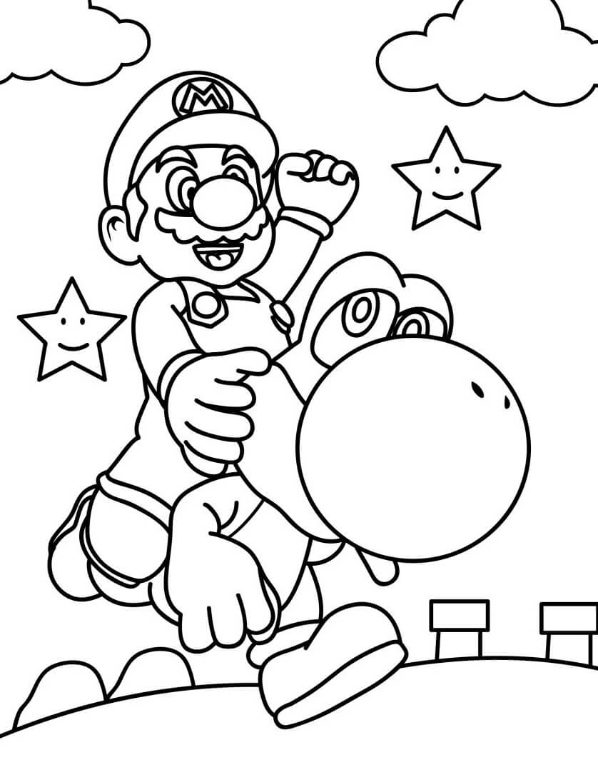 Desenho de Super Mario Bros para imprimir