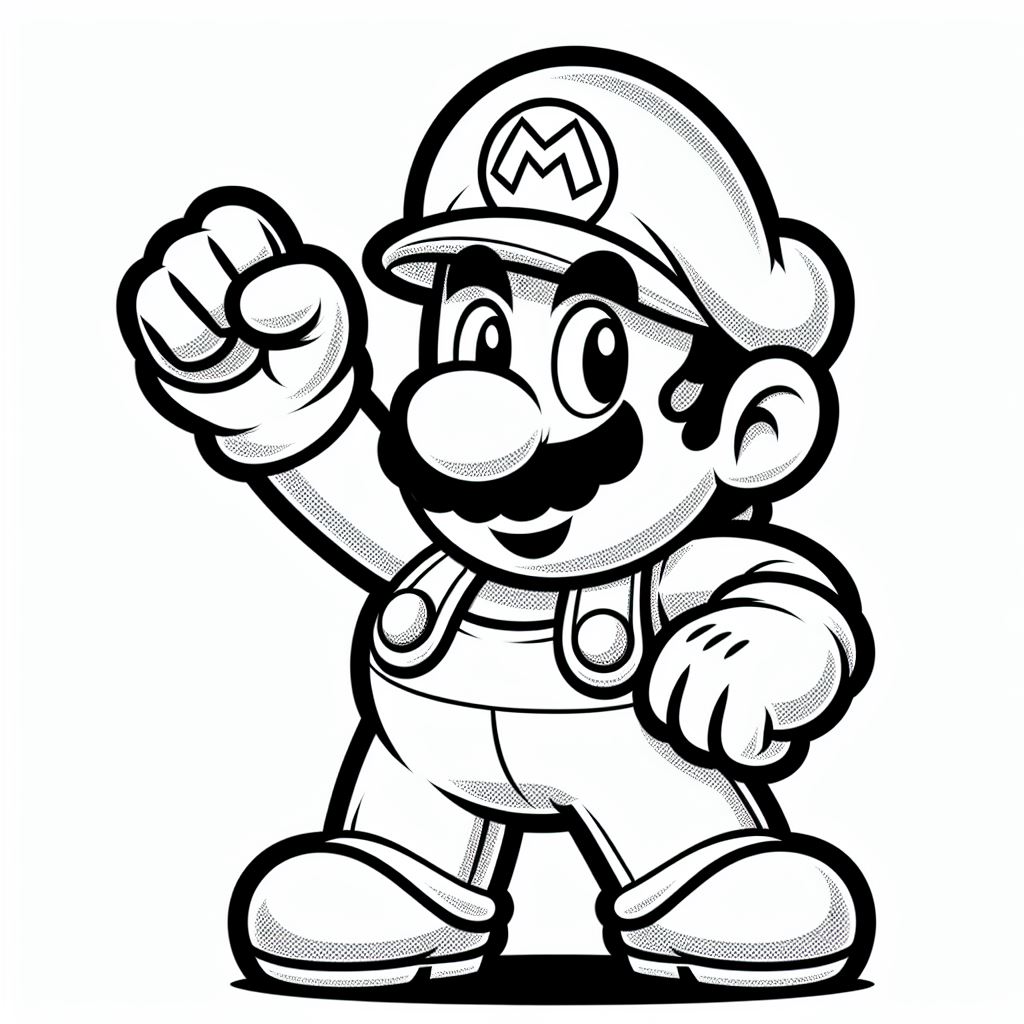 Desenho de Super Mario Bros para imprimir