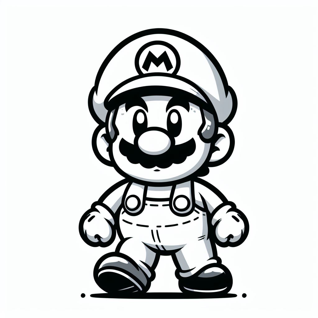 Desenho de Super Mario Bros para imprimir